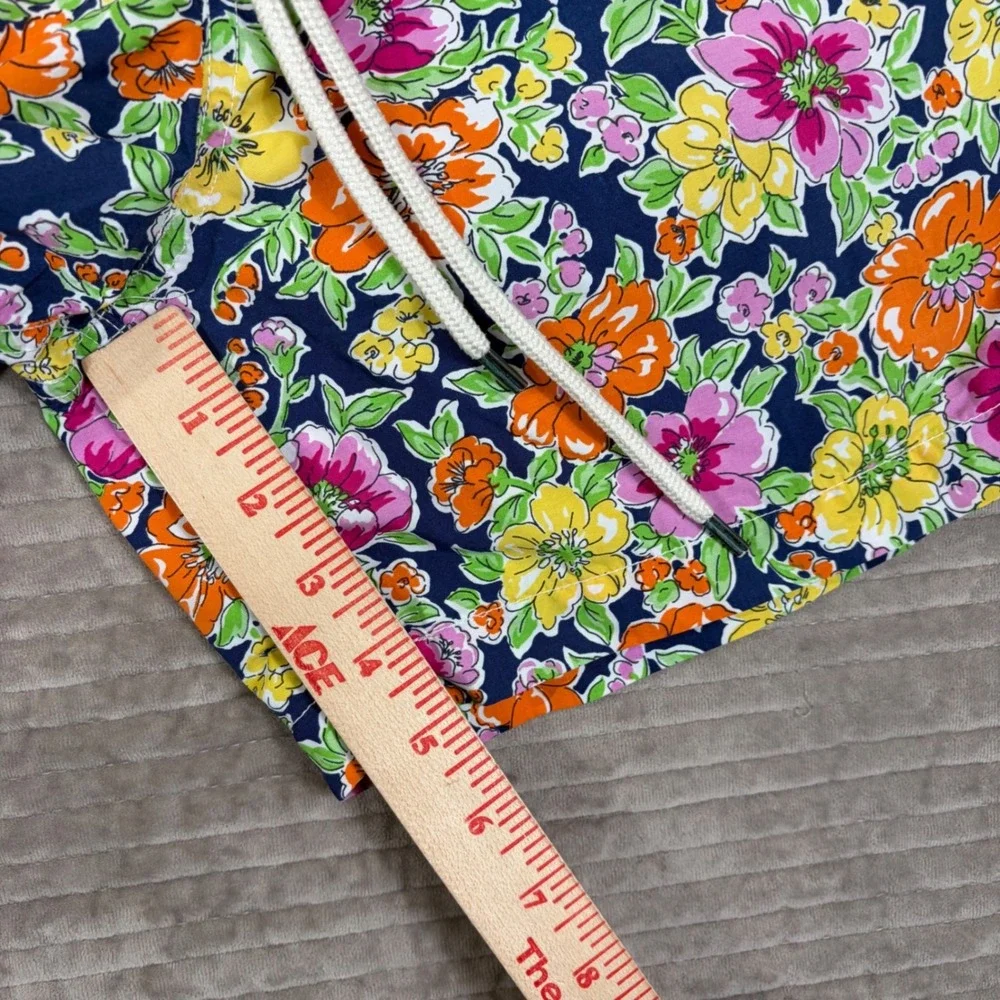 Polo Ralph Lauren Mens Floral Swim Trunks Navy Blue Orange Pink Medium 5
